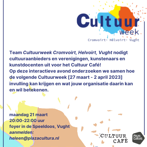 Cultuur Cafe Cultuurweek