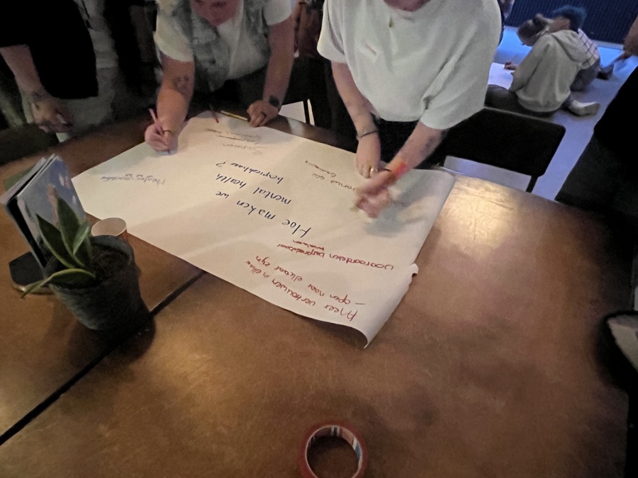 Mental health brainstorm met Op het bot
