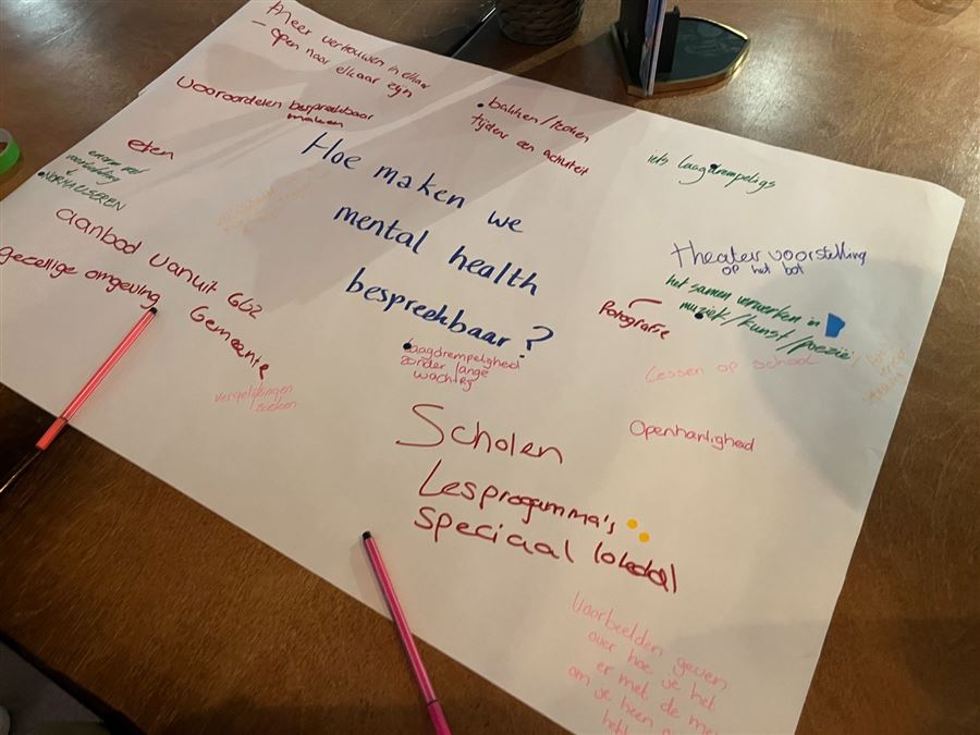 Mental health brainstorm met Op het bot