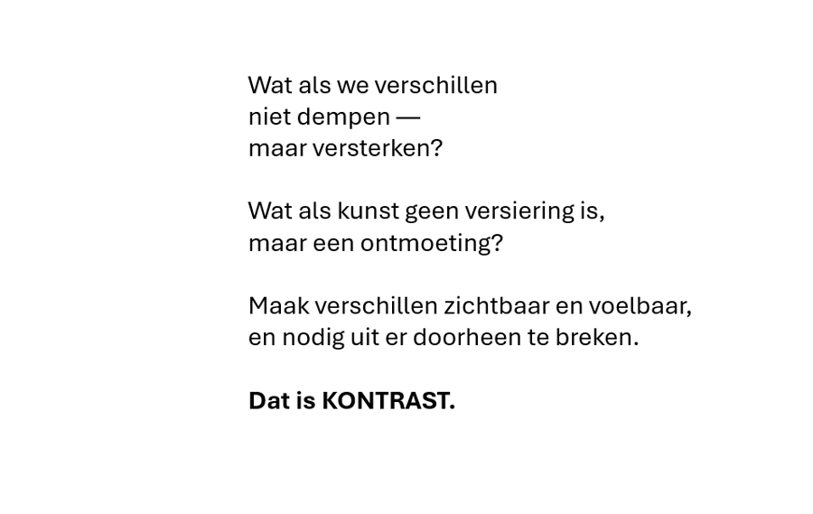 Cultuurcafé - aftrap KONTRAST